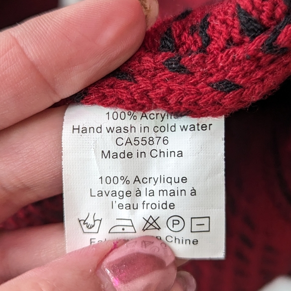 Artizan Robin Barre Cardigan Sweater Red and Black size M/L - Picture 3 of 4